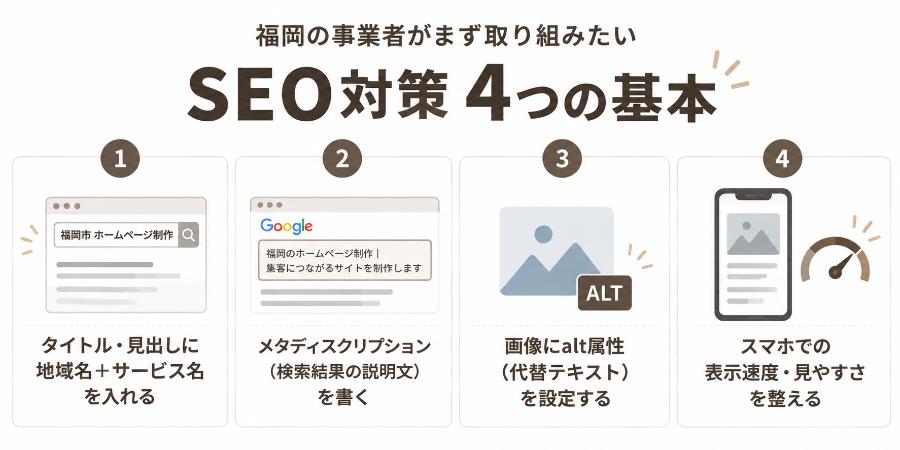 SEO対策4つのチェックリスト